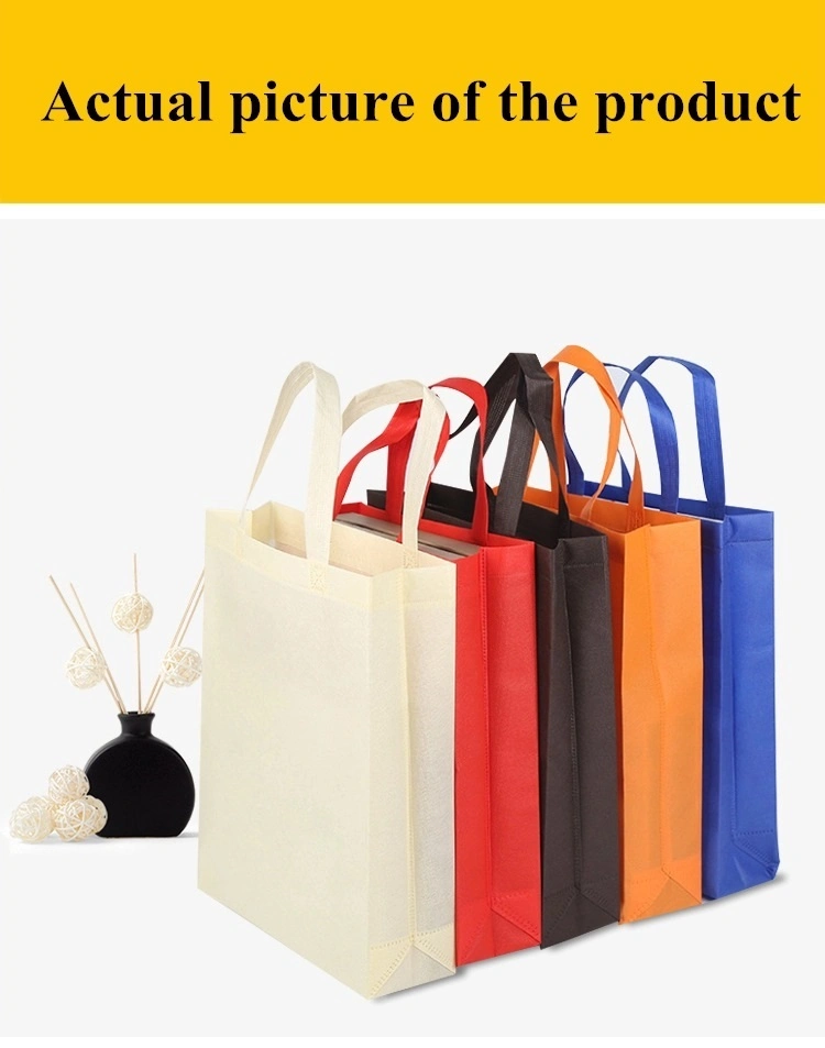 Wholesale Stock Custom Logo Reusable Gift Promotional Grocery Tote Bag Die Cut Ultrasonic Shopping PP Non Woven Bag