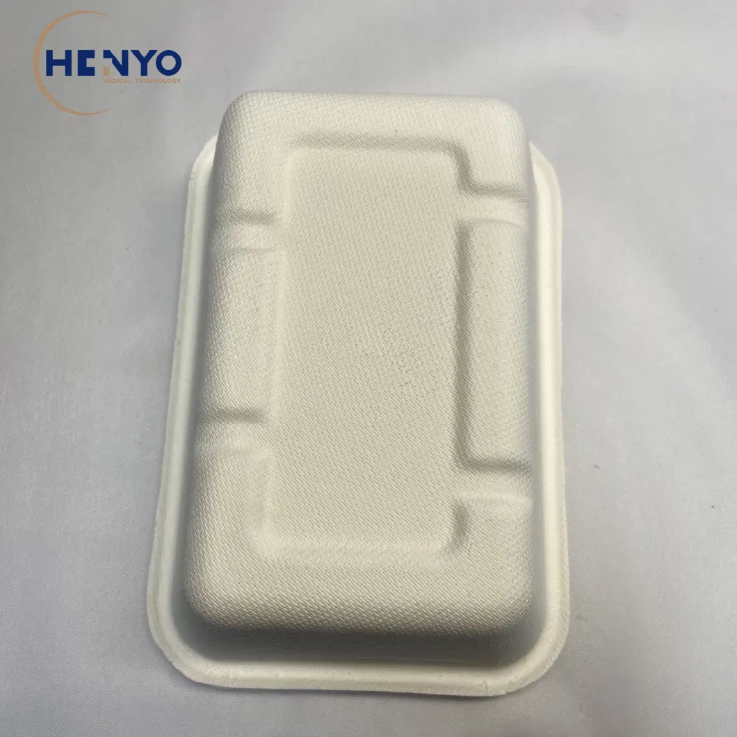 Disposable Biodegradable Bagasse Tableware 850ml Square Lunch Box Meal Box